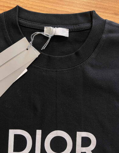 DIOR Black &White Color %100 Coton Men's Shirt Regular Size - Picture 2 of 6