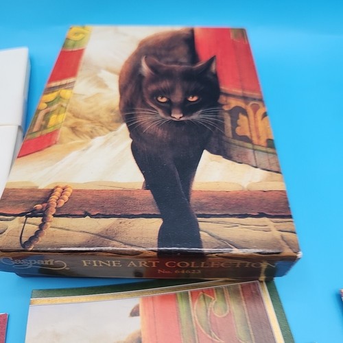 Vintage Caspari "Gallery Of Cats" Notecards By Paul Stagg 4"x6" Blank Box Of 11 - Picture 8 of 13