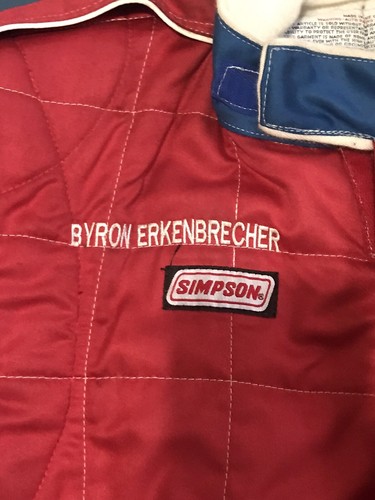 Vintage Simpson Racing Suit MOTO .33 BYRON ERKENBRECHER NASCAR Jumpsuit - Bild 6 von 19