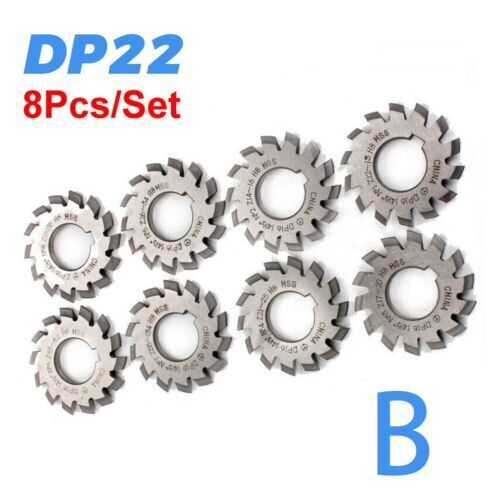 8PCS HSS 14.5° DP10 DP14 DP16 DP18 DP20 DP24 PA14-1/2 Involute Gear Cutters - Picture 18 of 19