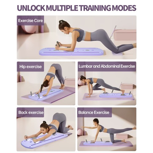 Tavola Fitness Pilates 8 in 1 Multi per Allenamento Yoga Full Body - Capacità 300 LBS - Foto 13 di 13