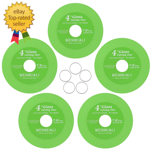 5 Pcs Glass Cutting Disc for Angle Grinder 4" X 7/8” Glass Ceramic Diamond - Picture 9 of 12