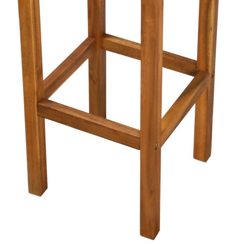 Tidyard 2 pcs Bar Chairs Garden Dining Chair Deck Patio Furniture Solid S5D6 - Picture 8 of 9