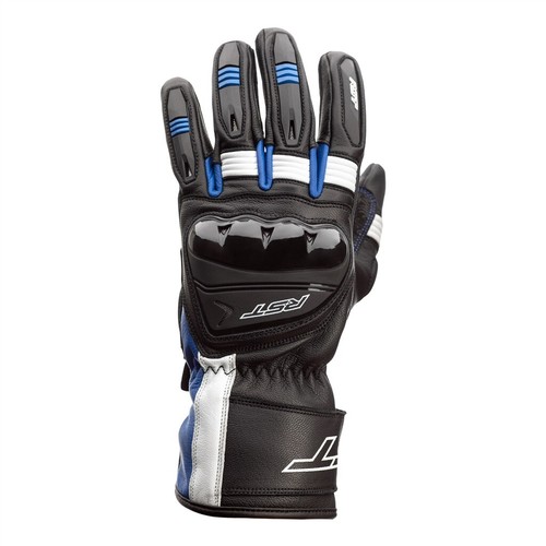 RST Pilot Leather Motorcycle Gloves - Blue/Black - Picture 2 of 3
