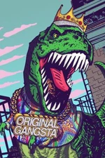 T Rex Original Gangsta Funny Laminated Dry Erase Sign Poster 12x18