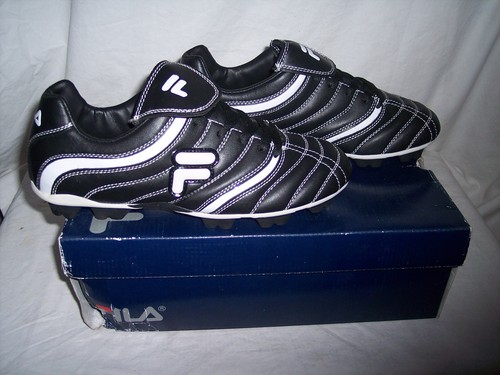 Men's Fila Cleats  Firenze  TX SYN Black/White Size 8 - Picture 4 of 10