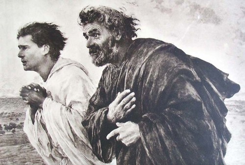 GERAHMT ~ APOSTEL PETRUS und PAULUS LITHOGRAPHIE - Bild 4 von 7