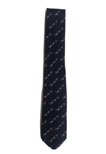 Corbata de seda Burberry Manston azul marino con estampado de logotipo de archivo Italia nueva con etiquetas - Imagen 3 de 11