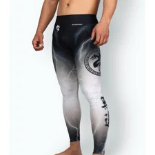FY-103W MOHAWK SPIRIT -Black Compression Skin Tights Base layer Spats Rash guard
