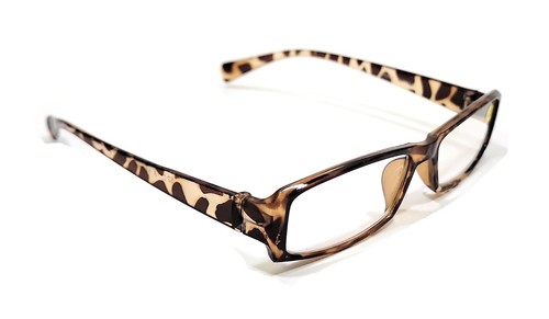Leopard Womens Reading Glasses Cheetah Readers Eyeglasses Brown Tan + Case - Picture 1 of 3