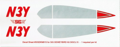 Model Airplane Plans (UC): DEWEYBIRD 22½" Wingspan for .049 Engines (Sig) - Picture 4 of 4