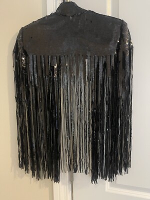 Zara Fringed Sequin Cape | eBay