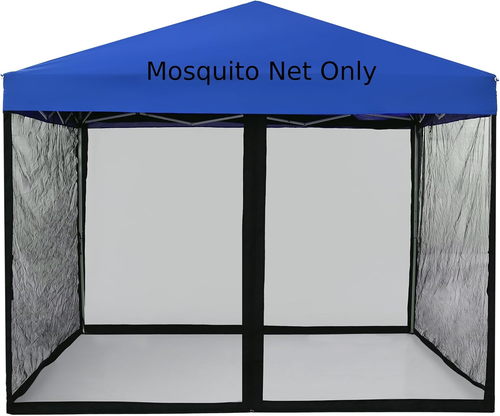 Mosquito Net with Zipper for 10' X 10' Patio Gazebo Canopy and Tent, Zippered Me - Picture 11 of 12