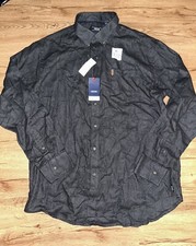 IZOD MENS LONG SLEEVE BUTTON UP FLANNEL SIZE XL NWT CHARCOAL