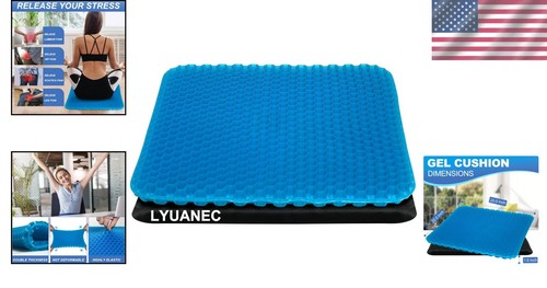 Cooling Gel Seat Cushion 20-Inch - Jumbo Size for Prolonged Comfort Anywhere - Picture 2 of 9