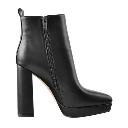 Botas al tobillo Onlymaker para mujer con cremallera lateral plataforma tacones altos zapatos de salón - Imagen 3 de 13