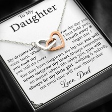 To My Daughter Necklace, Gift for Daughter from Dad, Daughter Father Necklace