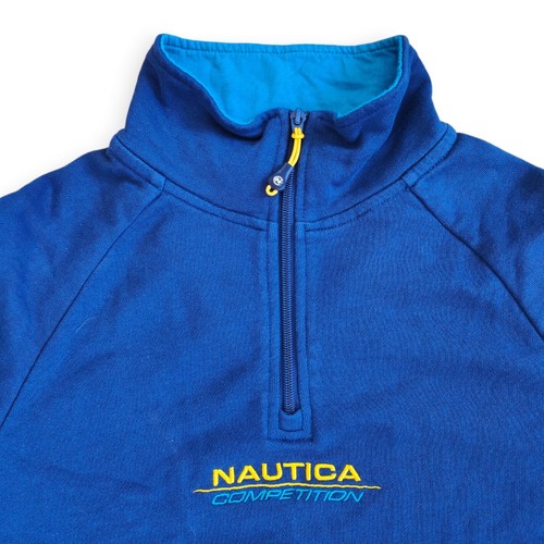 Nautica Competition 1/4 Zip Pullover Sweatshirt - Blue - Size M - Picture 2 of 4