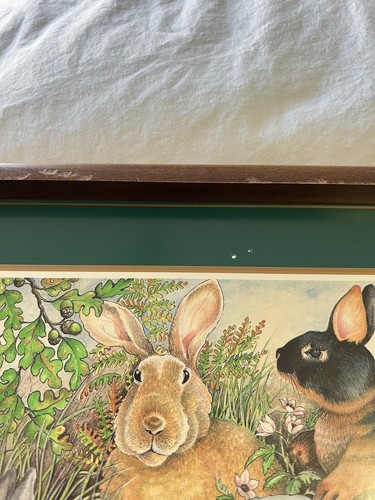 Vintage Pimpernel Place Mat Bunnies~ Rabbits~ Wood Tray - Picture 3 of 6