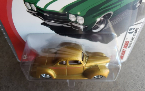 VTG. 2005 Hot Wheels 1940 FORD COUPE GOLD Holiday Rods #4/5 1:64 Chrome RRMAG - Picture 9 of 13