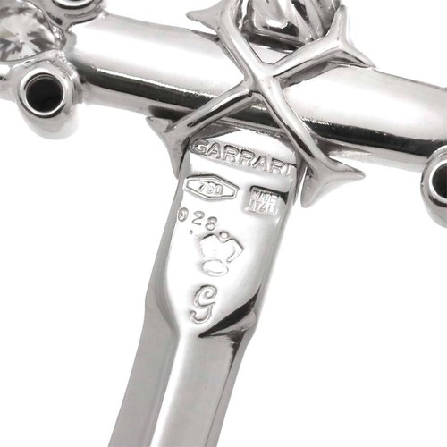 Ciondolo GARRARD croce diamante 0,28 ct top oro bianco 18 carati 750 90270697 - Foto 5 di 7
