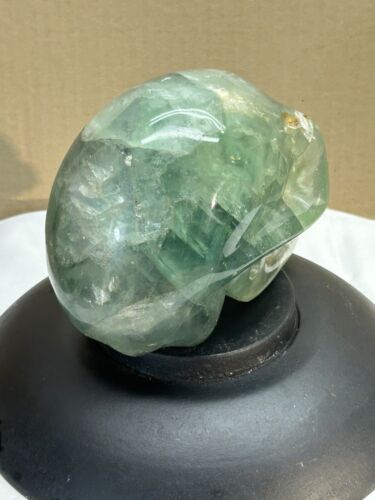 Calavera de cristal tallado verde fluorita cristal curativo grande más de 5 libras natural - Imagen 3 de 19