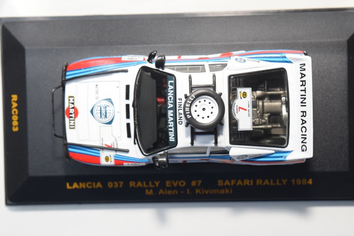 B21 1:43 IXO RAC063 LANCIA 037 RALLY EVO #7 SAFARI RALLY