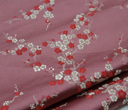 Faux Silk Brocade(Plum Flora blossom)Jacquard Damask Kimono Fabric Material*Bu4 - Picture 44 of 54