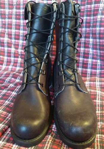 Vtg 1985 Craddock Terry Black Boots Men's 7 E Great Condition  - Picture 2 of 9