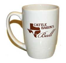 Cattle Baron's Ball Coffee Latte Mug Reliant Energy NRG Company Texas
