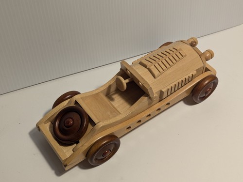 Model Classic Convertible Car Vintage Solid Wood Made In Taiwan Early 1980s - Picture 3 of 16