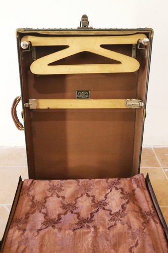 Franzi Milano 1864 Travel Trunk Antique Luxury Green Leather - Picture 12 of 24