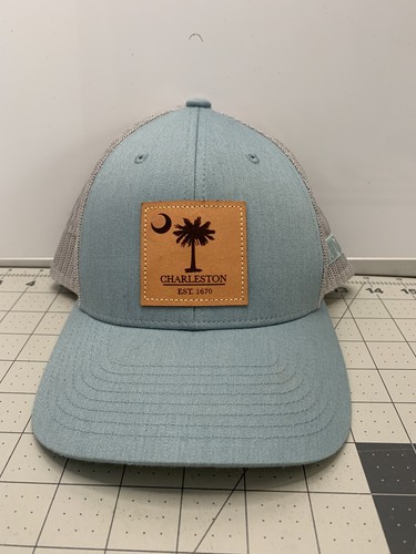 Richardson 115-md/lg Charleston Trucker Hat Shades Light Blue Aqua