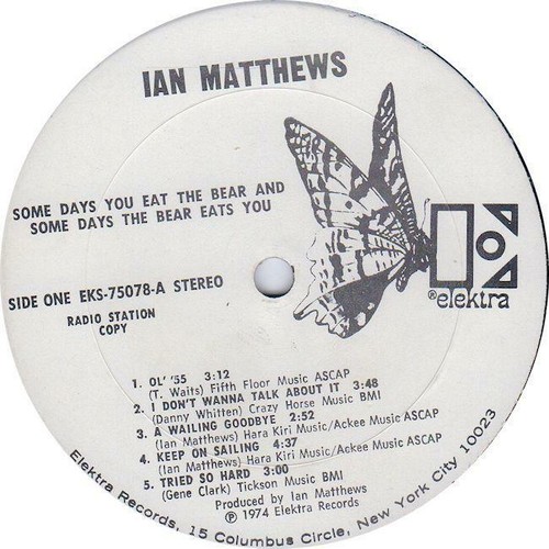 IAN MATTHEWS Some Days You Eat The Bear. 1974 US rare PROMO + booklet NM vinyl - Picture 3 of 4