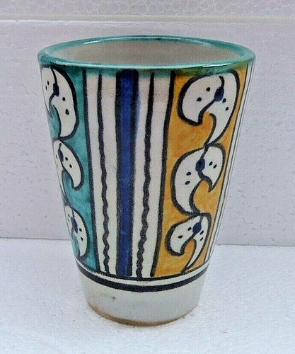 TRADITIONAL HAND PAINTED CERAMIC TOOTH BRUSH BEAKER * FES POTTERY * RUSTIC - Picture 19 of 30