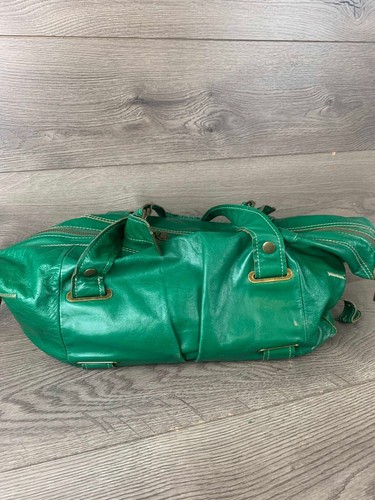 Chat Chat by Rabeanco Soft Leather Green Tote Hand Bag Shoulder Bag Purse Bag - Picture 3 of 16
