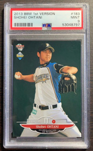 2013 Shohei Ohtani BBM 1st Ver. RC Rookie PSA9 MINT Card #183 Nippon-Ham Fighter