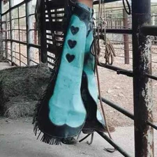 Handmade Suede Leather Chaps, Leather Chinks for Horse Riding, Western Pants