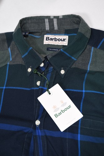 Barbour Douglas Tartan Short Sleeve Cotton & Linen Shirt Men's size M - Picture 9 of 9