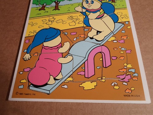 Complete ! Playskool **Glo Worm** 10 Piece Frame/Tray Puzzle Glow Bug Snug 1985 - Picture 3 of 5