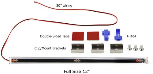 Rear License Plate Frame Mount Red LED Tailgate Light Bar Kit For All Car Trucks - Picture 9 of 9