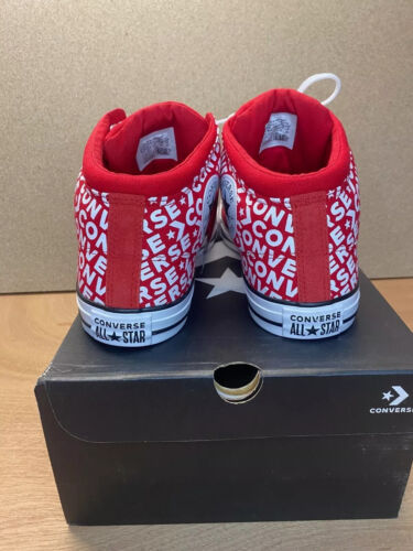 Converse Men's Chucks All Star High Street Mid Sneaker US 11.5 Red/White - Picture 4 of 12