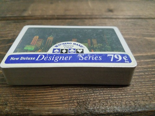 Tarjetas de juego vintage de lujo Winning Hand nuevas selladas Night Skyline C11 de los años 80 - Imagen 2 de 9