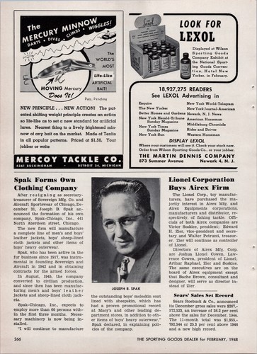 Mercury Minnow Mercy Tackle Co. Michigan 1948 anuncio impreso - Imagen 2 de 2