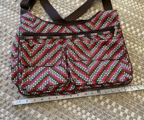 LE SPORT SAC LeSportsac Large Multicolor Dot Crossbody Purse Diaper Shoulder Bag - Picture 6 of 7