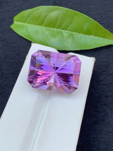 Ametista Viola Rosa Profondo 37 Ct - Pietra Preziosa Quarzo Naturale Taglio Personalizzato Impeccabile - Foto 6 di 6