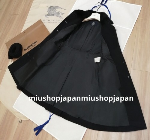 BURBERRY Trench Coat Authentic BURBERRY LONDON w/Belt&RabbitFur 140A(140cm Tall) - Picture 4 of 14