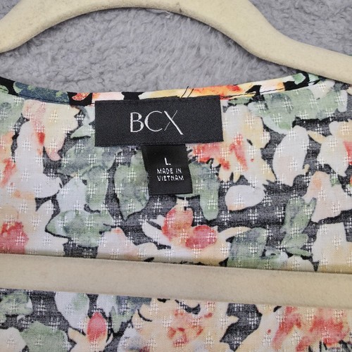 Top BCX Junior L Negro Calado Floral Cottagecore Boho Hadas Jardín Bloomcore - Imagen 13 de 15