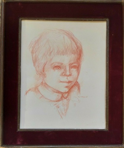 René BOLLIGER Dessin original DESSIN ENFANT 1967 SIGNE. CHILD'S DRAWING 1967. - Imagen 5 de 11