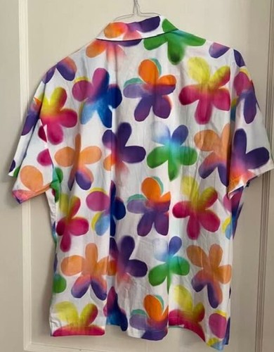 MIRA MIKATI LADIES Colorful FLORAL Blouse SHIRT 42 XL - Picture 2 of 5